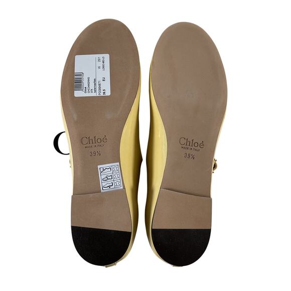 Chloe Patent Leather Sleepy Beige Marcie Mary Jane Flats Size IT 39.5 / US 9.5 - Picture 8 of 10